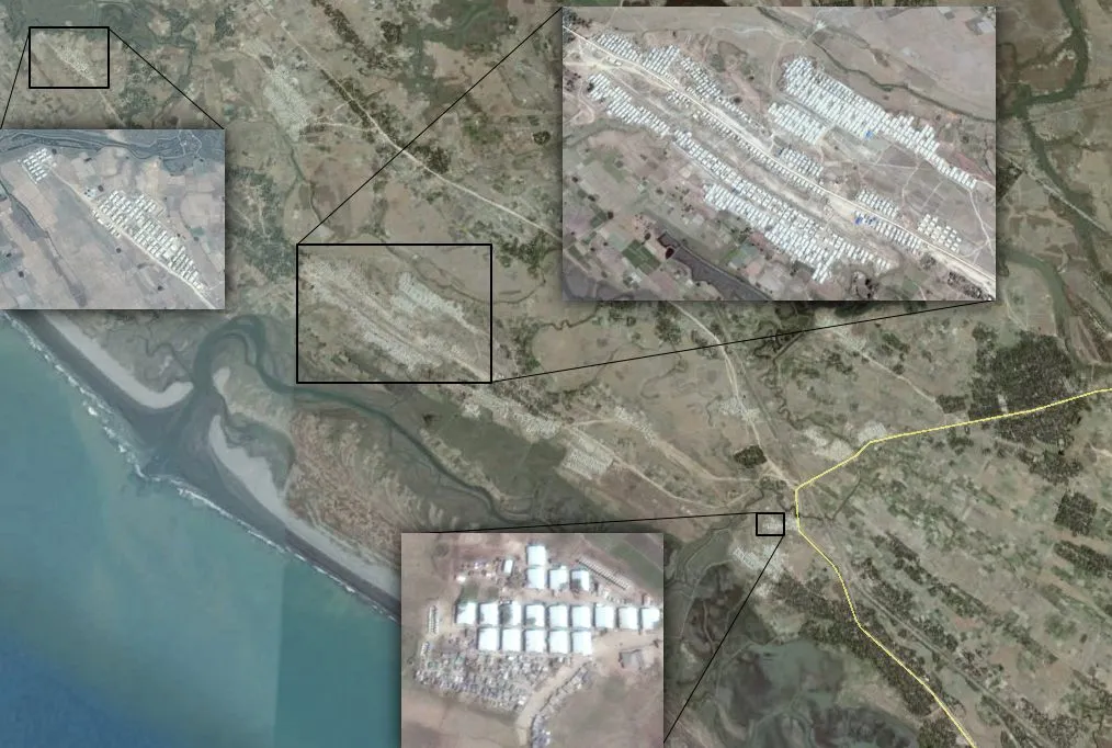 satellite map of camps