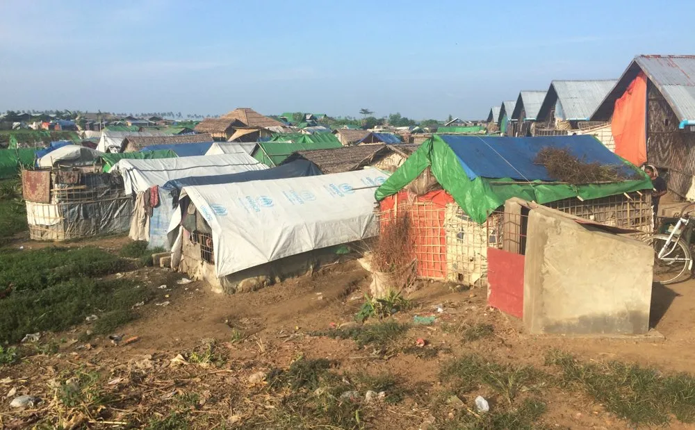 photo of grass hut village